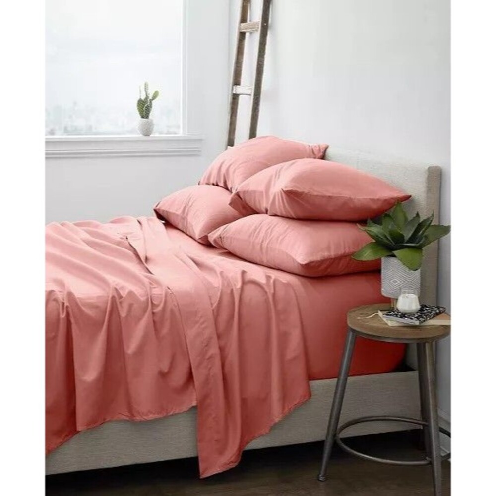 ienjoy Home Premium 6 Piece Queen Sheet Set Pink Clay Microfiber Deep Pocket NWT - Picture 2 of 12